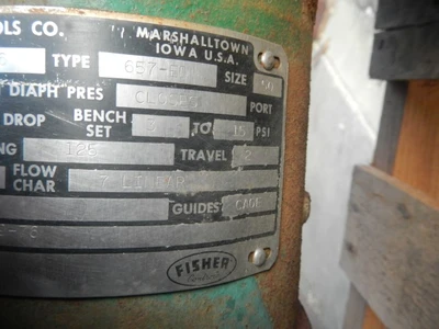 Fisher 6" 125 Rating, Iron Flanged Control Valve