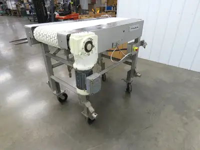 Hosokawa FA420KST 29"x 51"L Food Process Spreader Fanning Conveyor 3PH Adj Speed