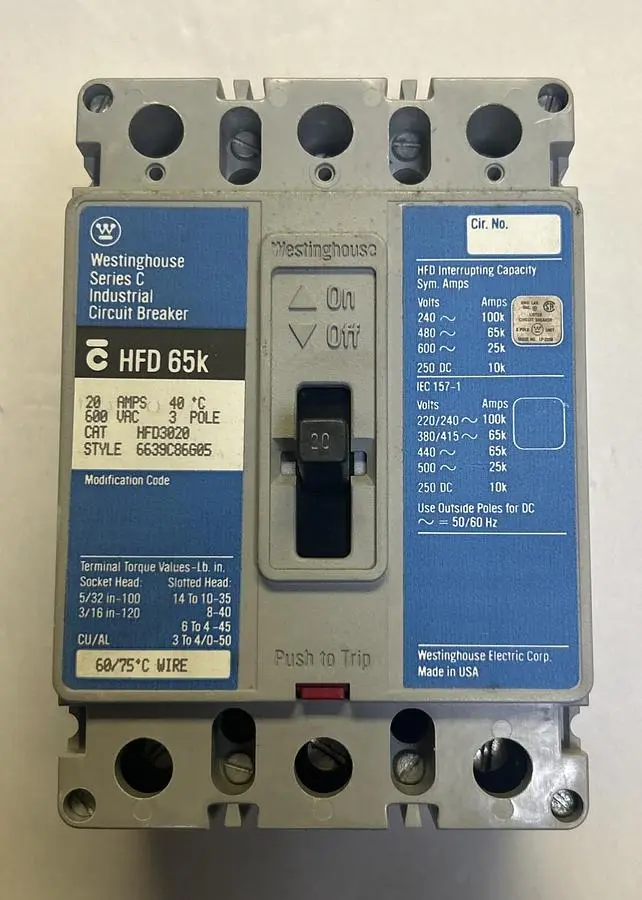 Used WESTINGHOUSE HFD3020 Miscellaneous Equipment (Electrical & Power) Ohio US | Surplus Asset Holdings #1237603