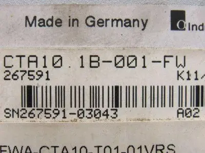 Indramat CTA10.1B-001-FW Operator Interface Panel Key Pad FWA-CTA-T01-01VRS