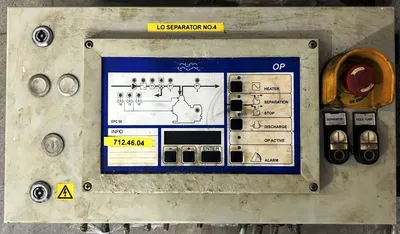 Alfa-Laval P-615 fuel/lube oil purifier, 316SS.
