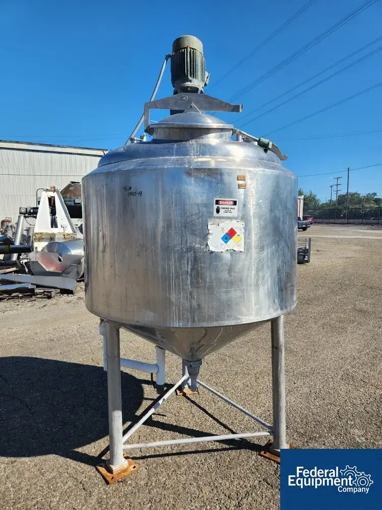 USED Crepaco 200 Gal Crepaco Mixing Tank, Jacketed 50#