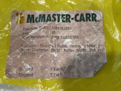 New | in-Stock None Abrasion-Resistant Threaded-Stud Idler Roller, 35A Yellow Duromet Construction Equipment Parts Michigan US | Maverick Industrial Sales #1396744