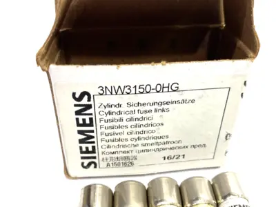 USED SIEMENS SENTRON CYLINDRICAL FUSE, SLOW BLOW, 15A
