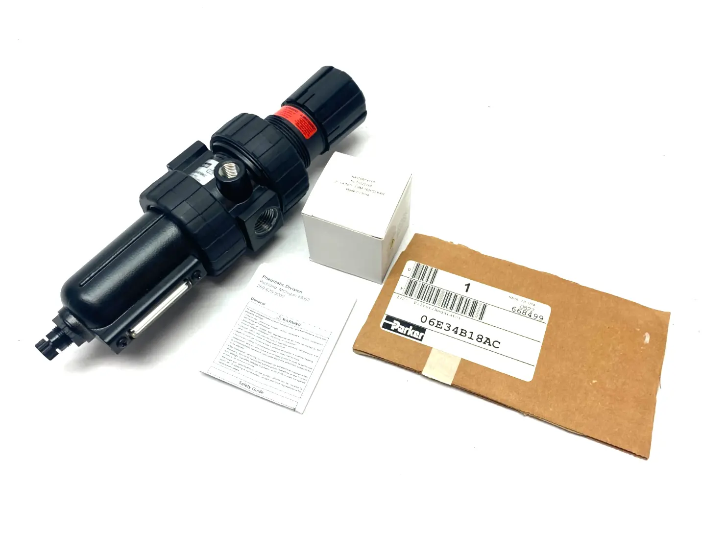 USED PARKER MODULAR FILTER/REGULATOR 1/2" NPT 5 MICRON