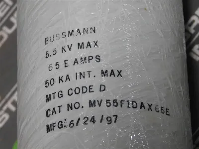 Bussman MV055F1DAX65E Fuse 5.5kV Max. 65E Amps 50kA Int. Max. New NIB