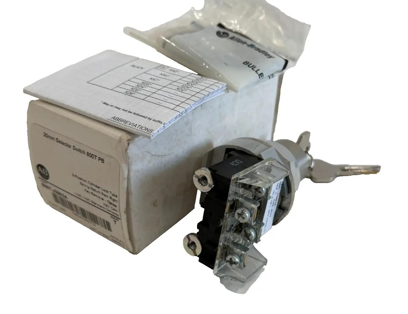 ALLEN BRADLEY 800T-J3803A SELECTOR SWITCH 800TJ3803A NEW, SURPLUS