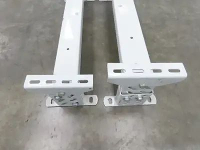 Hytrol HS-2 Conveyor Leg Floor Support 31"W Heavy Duty 7-5/8-10-5/8"H  Lot of 2