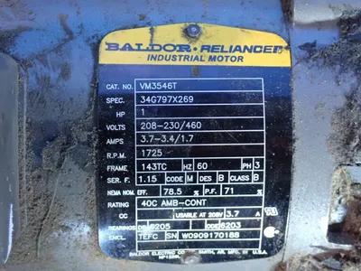 Used BALDOR RELIANCE VM3546T Motors (misc) Ohio US | HGR 24 #1083853
