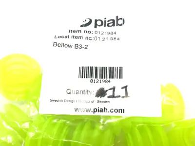 USED PIAB VACUUM BELLOW YELLOW B3-2