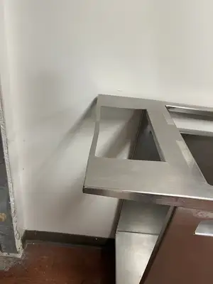 Used Falcon Restaurant Supply Used Stainless Steel Mobile Breading Station on Casters - FG8 - SS397 Food Prep Tables Illinois US | Falcon Restaurant Supply #1373779