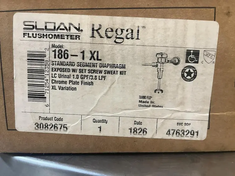 Used SLOAN 186-1-XL Plumbing Equipment Ohio US | Surplus Asset Holdings #1553649
