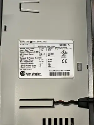 ALLEN BRADLEY 20DD011A3NYNA1NNA A PowerFlex 700S 7.5HP (1A-04)