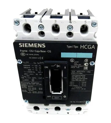NEW SIEMENS HCX3B050 CIRCUIT BREAKER 50A 3POLE 3VL1105-2KM30-0AA0