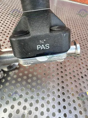 USED 2- ITT PURE FLO RA25MAX DIAPHRAGM VALVE W/ 1" TO 3/4" SANITARY FITTING