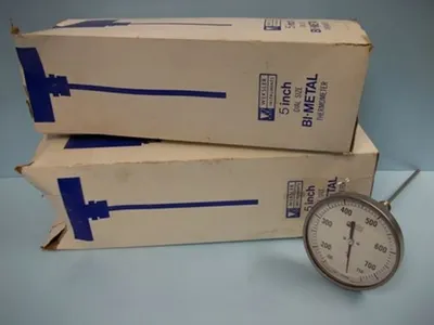 QTY. 2. WEKLER INSTRUMENTS 5" DIAL BI METAL THERMO...