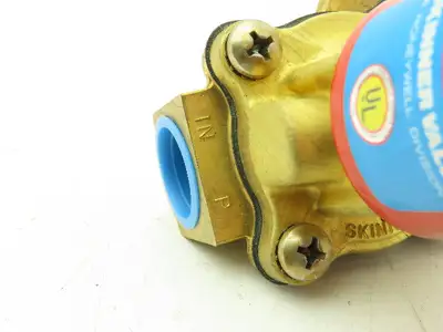Skinner Lancer 4LB1HB5125 Brass Solenoid Valve 2-Way NO 120V 125 PSI 3/4" NPT