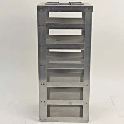 Lot of 3 Argos Technologies Stainless Steel 6-Shelf Upright Lab Freezer Racks