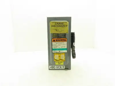 Square D H361N Safety Disconnect Disconnect Switch 30A Fused 3 Pole 600V F05