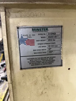 1998 MINSTER MEF4-26S Complete Feed Lines | Universal Press & Machinery (UPM) (4)