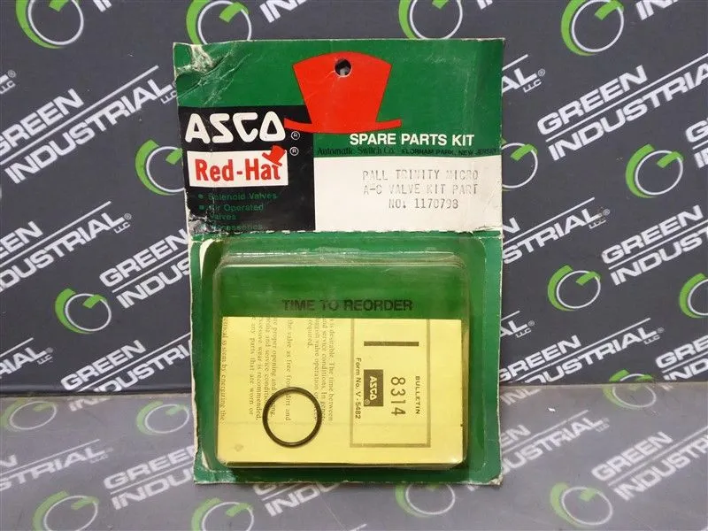 ASCO 1170798 Pall Trinity Micro Solenoid Valve Spare Parts Kit New NIB