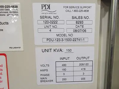 Used PDI PDU-123-3-1500-22741-1 Distribution Transformers British Columbia CA | Lenmark #1441704