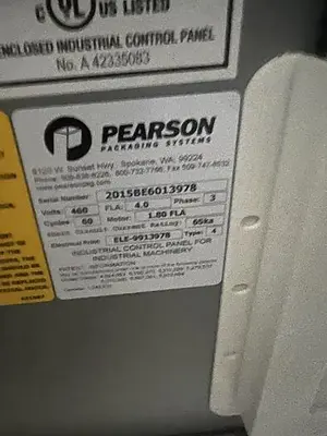 USED PEARSON PACKAGING SYSTEMS BE60