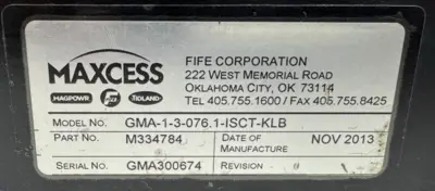 USED MAXCESS / FIFE M334784