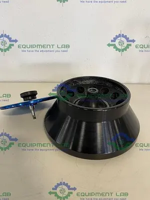 USED BECKMAN JA-12 FIXED-ANGLE ALUMINUM ROTOR- 12 X 50 ML, 12,000 RPM W/ DAMAGED PINS
