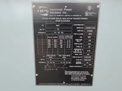 Used HAMMOND 212980 Transformers British Columbia CA | Lenmark #264906