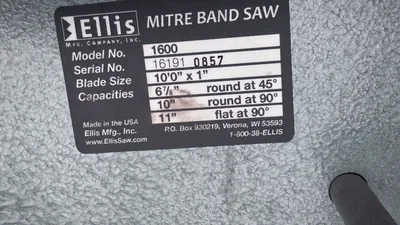 ELLIS 1600 Horizontal Band Saws | T.R. Wigglesworth Machinery Co. (2)