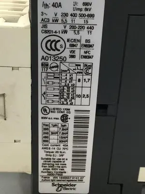 USED TELEMECANIQUE LC1D25BL