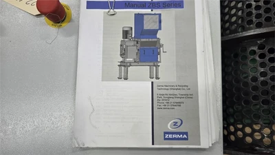 20" X 33" Zerma ZBS850 Single Shaft Shredder, 24 HP AC Motor