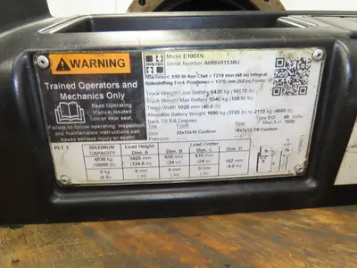 Hyster E100XN Forklift Front Dual Wheel Drive Axle Assembly 8-Lug Off E100XN