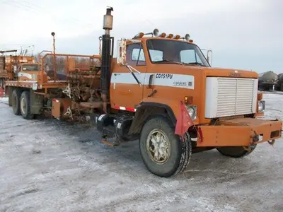 USED 1984 GMC BRIGADIER GENERAL TANDEM AXLE OILFIELD PUMP / KILL TRUCK