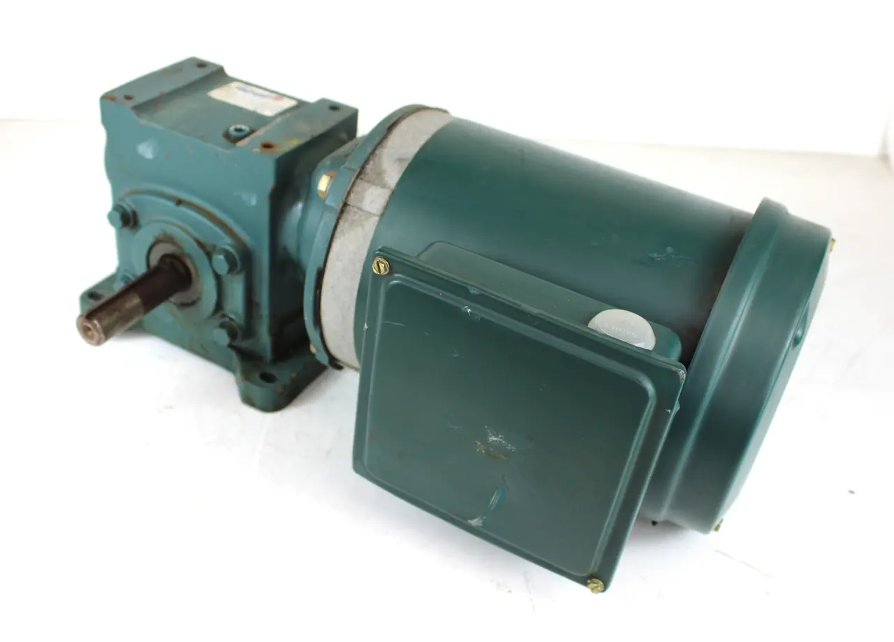Reliance Electric P56H1337H Motor 3/4HP 1725RPM w/Dodge Tigear 10:1 Gear Reducer