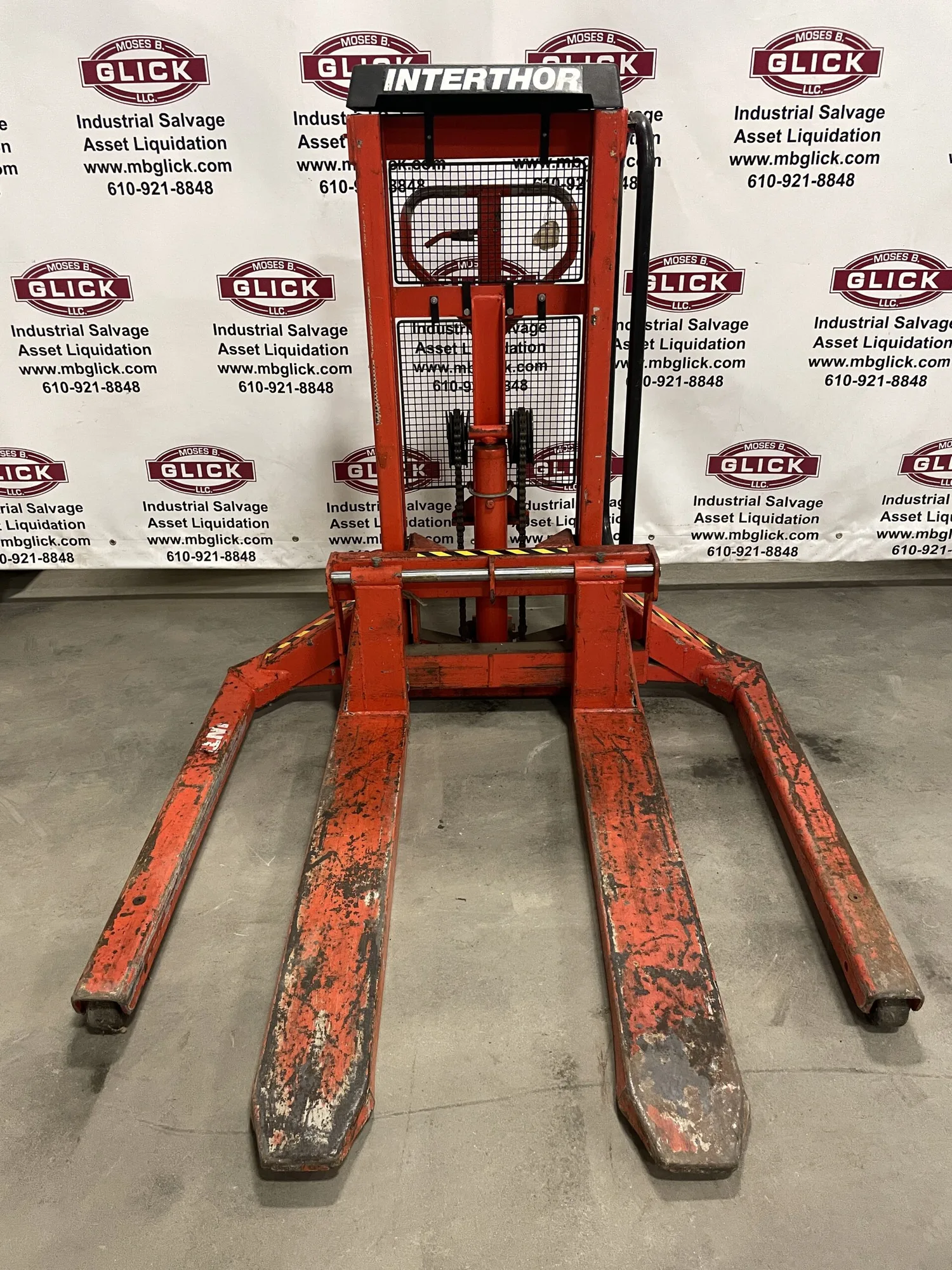 Interthor LX515514 42” Manual Pallet Jack/Truck Stacker 2200lbs 32” Max Height