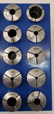 USED HARDINGE 5C COLLET SET