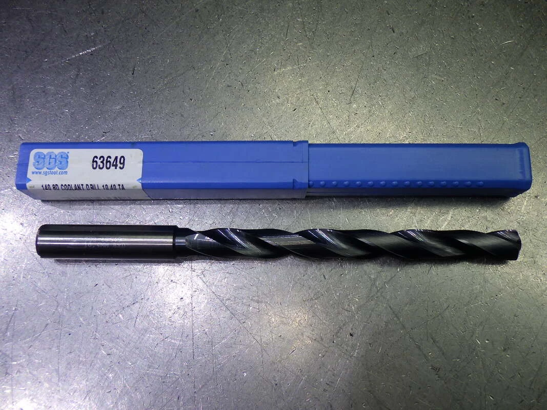 SGS 10.4mm Coolant Thru 8xD Carbide Drill 12mm Shank 63649 (LOC3552)