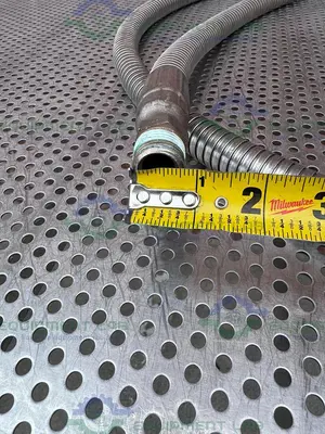 Unbranded 168" Stainless Steel Hose w/ Male to Female Threaded Fitting