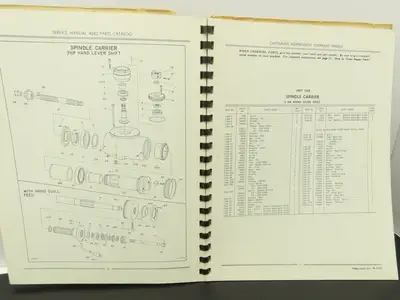 Cincinnati Milacron Manual 3 & 5 HP Independent Overhead Spindle Service Parts