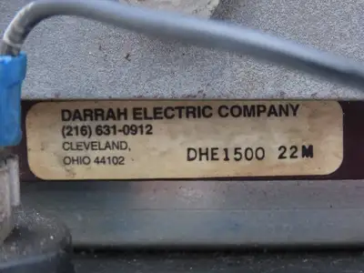 Darrah Electric DHE1500-22M Water Cooled Ignitron Tube 1800A 2200V SCR Welding