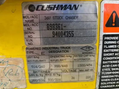 USED CUSHMAN 898361