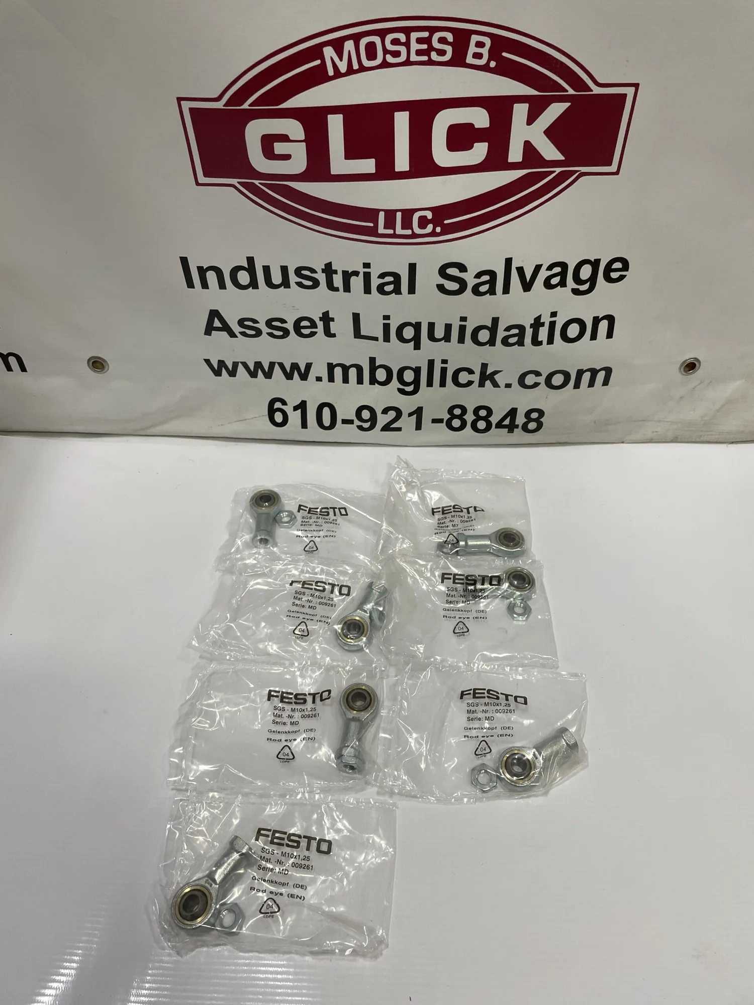 Festo SGS-M10x1.25 Cylinder Rod End Eye Bearing / Heim Joint NIB lot of 7