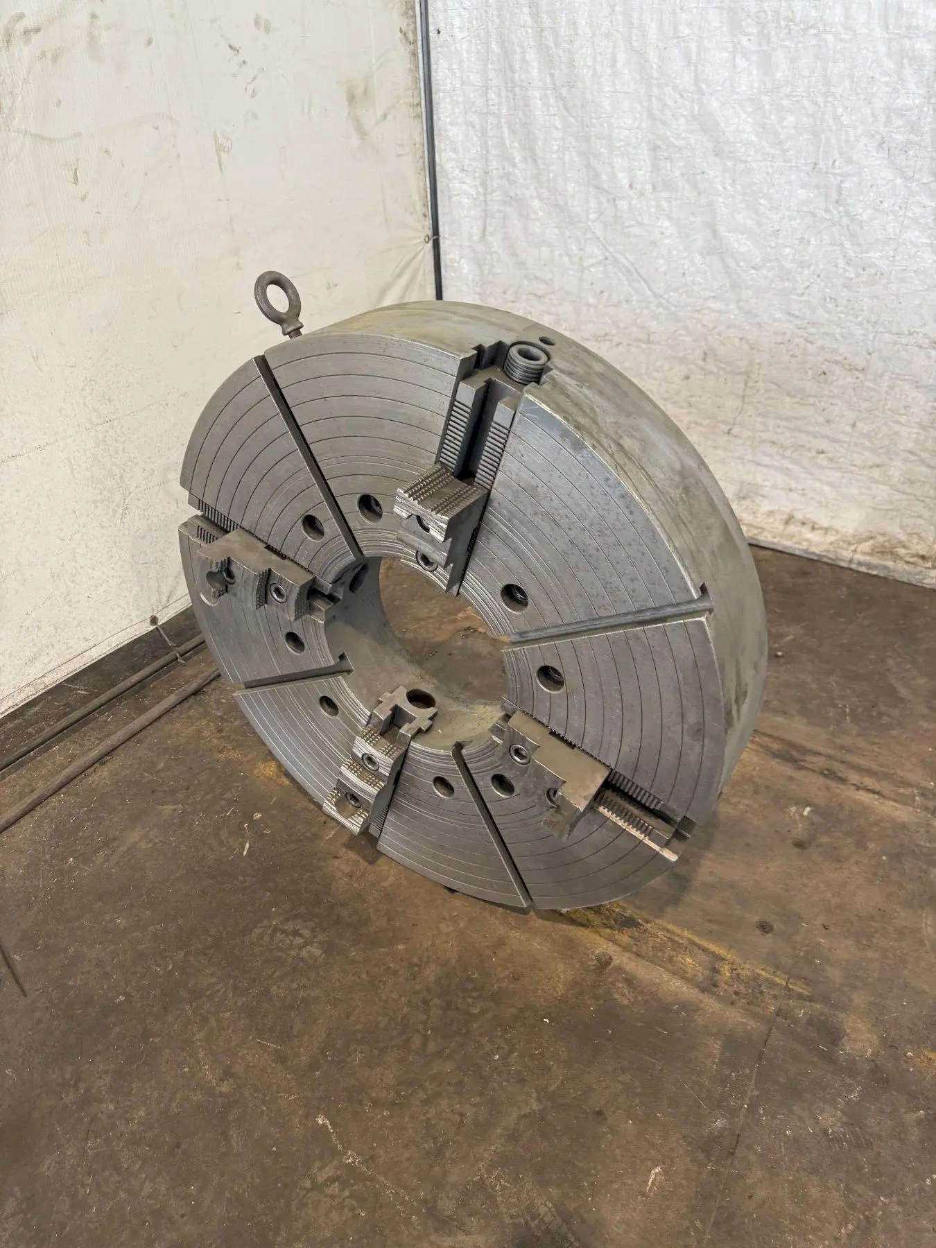 36" 4-JAW (12" THRU HOLE) HOLLOW SPINDLE LATHE CHUCK. STOCK # 1099825