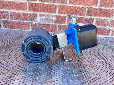 USED HAYWARD CONTROLS EVR6 D SOLENOID VALVE 115 V W/ HAYWARD 3" TRUE UNION BALL VALVE