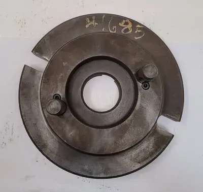 LATHE CHUCK ADAPTER BACK PLATE D1-6 MOUNT, 10" DIAMETER, 2-1/4" THRU HOLE