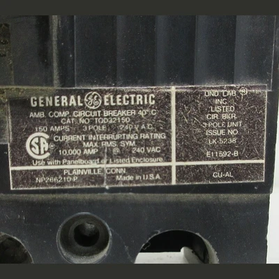General Electric TQD 150 Amp Breaker