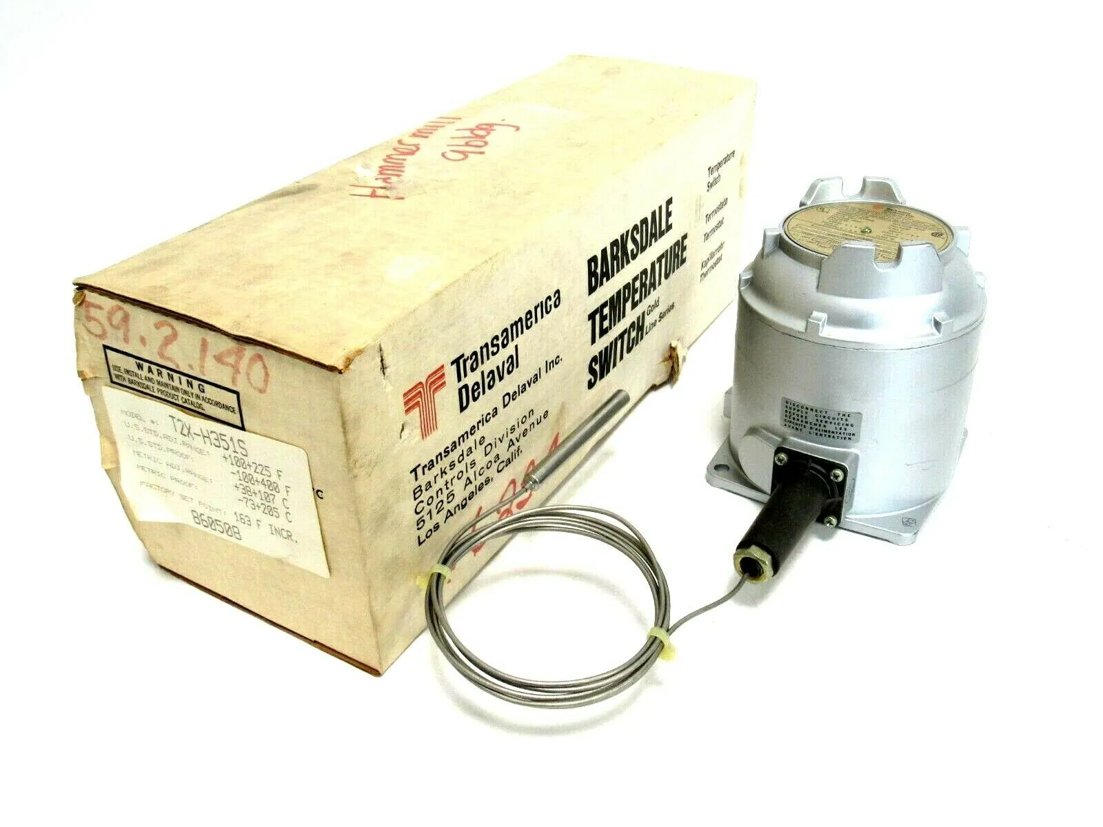 NEW BARKSDALE T2X-H351S TEMPERATURE SWITCH T2XH351S