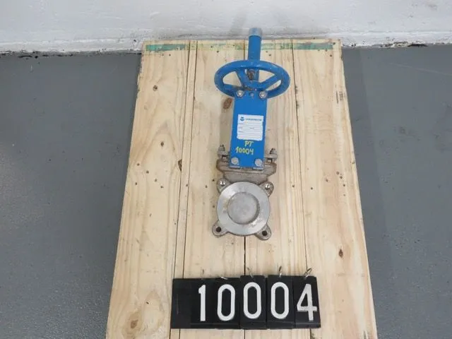 Orbinox  3"-150 knife gate valve, hand wheel operated